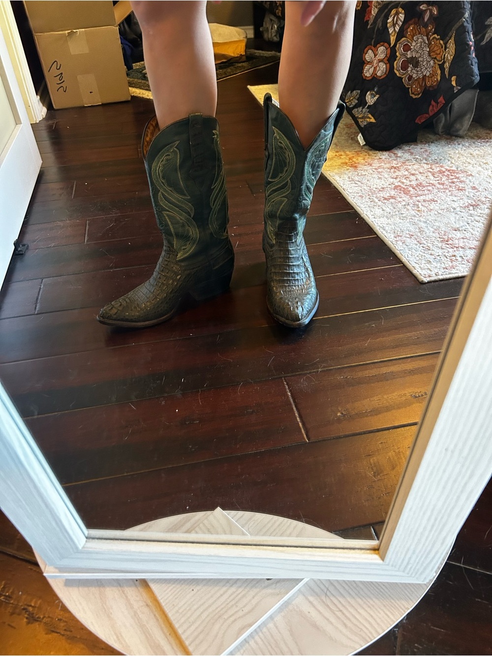 Cuadra genuine crocodile leather western boots women’s size 7 handmade in Mexico